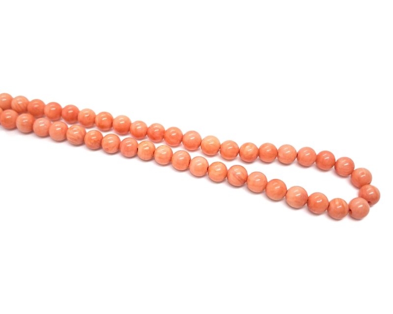 Бусины Коралл оранжевый гладкий глянцевый; размер 4мм натуральный камень